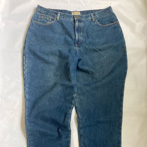 L.L. Bean Denim - L.L.BEAN WOMEN’S FLANNEL LINED JEANS, VINTAGE. STRAIGHT LEG, SIZE 20 RELAXED FIT